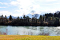 English: Drava river with Muehlbach on the other shore Deutsch: Drau-Fluss mit Mühlbach auf der anderen Seite