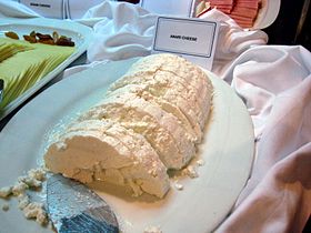 Anari cheese served for breakfast at a Limassol hotel Anari Limassol.jpg