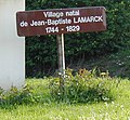 Plaque denoting Lamarck's birthplace