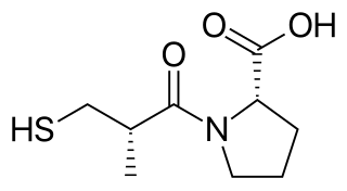 <span class="mw-page-title-main">Captopril</span> Chemical compound