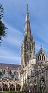 Salisbury Cathedral tower and spire over the crossing (1320)