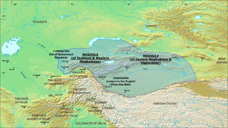 <span class="mw-page-title-main">Moghulistan</span> Mongol breakaway khanate of the Chagatai Khanate