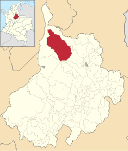 Location of the municipality and town of Sabana de Torres in the Santander Department of Colombia.