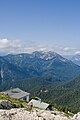 View from Heimgarten. Foreground: the Heimgarten Hut