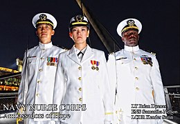 LT Brian Duenas, ENS Samantha Nelson, LCDR Kender Surin, Nurse Corps, 2013.