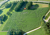 Maislabyrint, luchtfoto