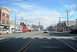 Eastbound Market Street in downtown Jonestown