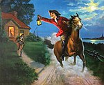 Paul Revere, American Folk Hero yang digambarkan dalam Penunggangan Tengah Malam yang terkenal