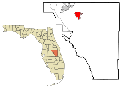 Location in Osceola County and the state of Florida