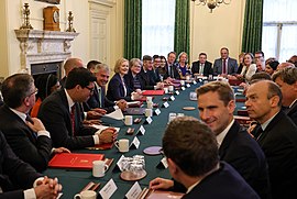 Premiérka Trussová vedla 7. září 2022 první zasedání vlády v Downing Street 10