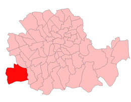 Putney in London, 1918-50 Putney1918.png