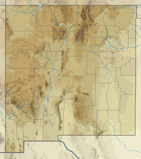 Map showing the location of Carlsbad Caverns National Park