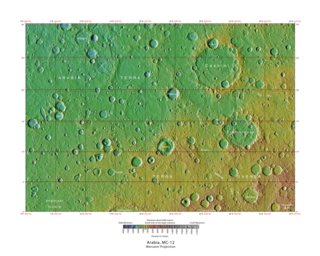 <span class="mw-page-title-main">Arabia quadrangle</span> Map of Mars