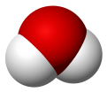 Spacefill model of water