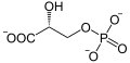 de: Struktur von 3-Phosphoglycerat en: Structure of 3-phosphoglycerate