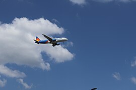 Allegiant Air Airbus A320-200 Landing at Concord-Padgett Regional Airport 03.jpg