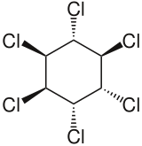 Structuurformule van α-lindaan