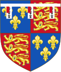Основой герба Томаса, герцога Кларенса, был английский королевский герб, принятый королём Генрихом IV: щит, где на 1-й и 4-й четвертях располагался герб королей Франции (так называемый France moderne, лазоревое поле, усеянное тремя золотыми лилиями), а на 2-й и 3-й четвертях — герб Плантагенетов (в червлёном поле три золотых, вооружённых лазурью леопарда [идущих льва настороже]). На него был наложен ламбель с тремя лентами горностая[1][2][3].