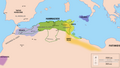 Image 18Hammadid territory circa 1050 (in green), and extended territories (dotted line) controlled in certain periods (from History of Algeria)