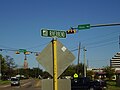 A street sign in Hunters Creek Village