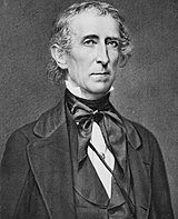 Black-and-white photographic portrait of John Tyler