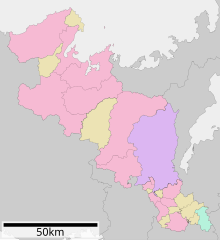 大江山鉱山の位置（京都府内）