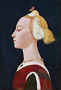 Paolo Uccello, Portrait of a Lady, حوالى 1450, Florence