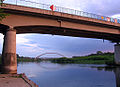 English: Main bridges over the Narew River in Ostroleka Polski: Główne mosty na Narwi w Ostrołęce