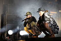 Estikay (rechts) mit Sido beim Out4Fame-Festival 2016