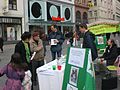 Infostand in Wiesbaden, März 2009