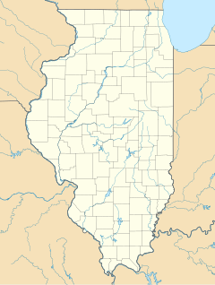 Chicago city in Illinois in the United States map