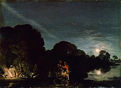 Adam Elsheimer, "Põgenemine Egiptusse" (u 1609)