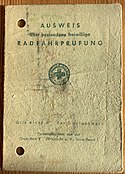 Ausweis über bestandene Prüfung (1974)