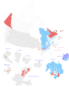 Identification of ridings lost by each party, relative to 2008.