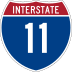 Interstate 11 marker