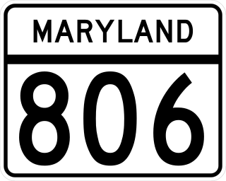 <span class="mw-page-title-main">Maryland Route 806</span> State highway in Maryland, United States