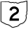 State Route 2 Temporary marker