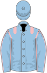 Light blue, pink epaulets and seams on sleeves