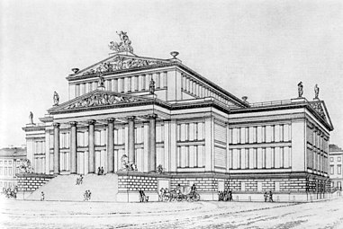 Karl Friedrich Schinkel's design, copper engraving, about 1830