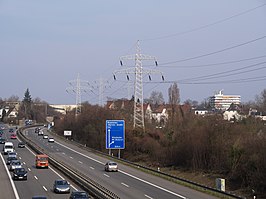 A66 bij Wiesbaden-Biebrich