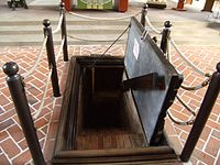 Entrance to the ducal burial vault in the Church of St. Petri in Wolgast, Germany.