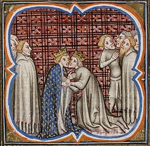 A miniature of Edward giving homage to Philip IV