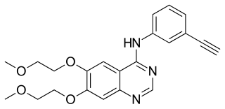 <span class="mw-page-title-main">Erlotinib</span> Medication for treatment of non-small-cell lung cancer