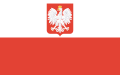 Flaga II Rzeczypospolitej z herbem z lat 1927–1939 oraz rządu RP na uchodźstwie