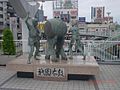 Kokura Gion Daiko heykeli (Kokura İstasyonu)