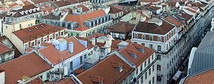 View from the elevator of Santa Justa