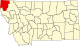 State map highlighting Lincoln County