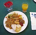 Mi goreng and nasi goreng combo, a hotel breakfast buffet