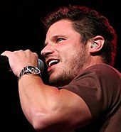 Nick Lachey of 98 Degrees, co-creator of Taking the Stage, performs in 2006 Nick Lachey.jpg