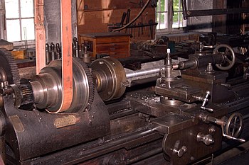 Putnam Machine Co lathe, machine shop, Hagley Museum